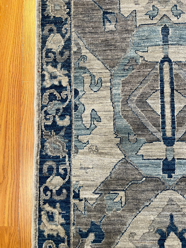 3x8 Ft Hand Knotted Runner Rug - Exquisite Runner Rug - Blue Afghan Rug - Hallway Runner Rug - Entryway Rug - Kitchen Rug - Home Decor Rugs-San Francisco Rugs--San Francisco Rugs