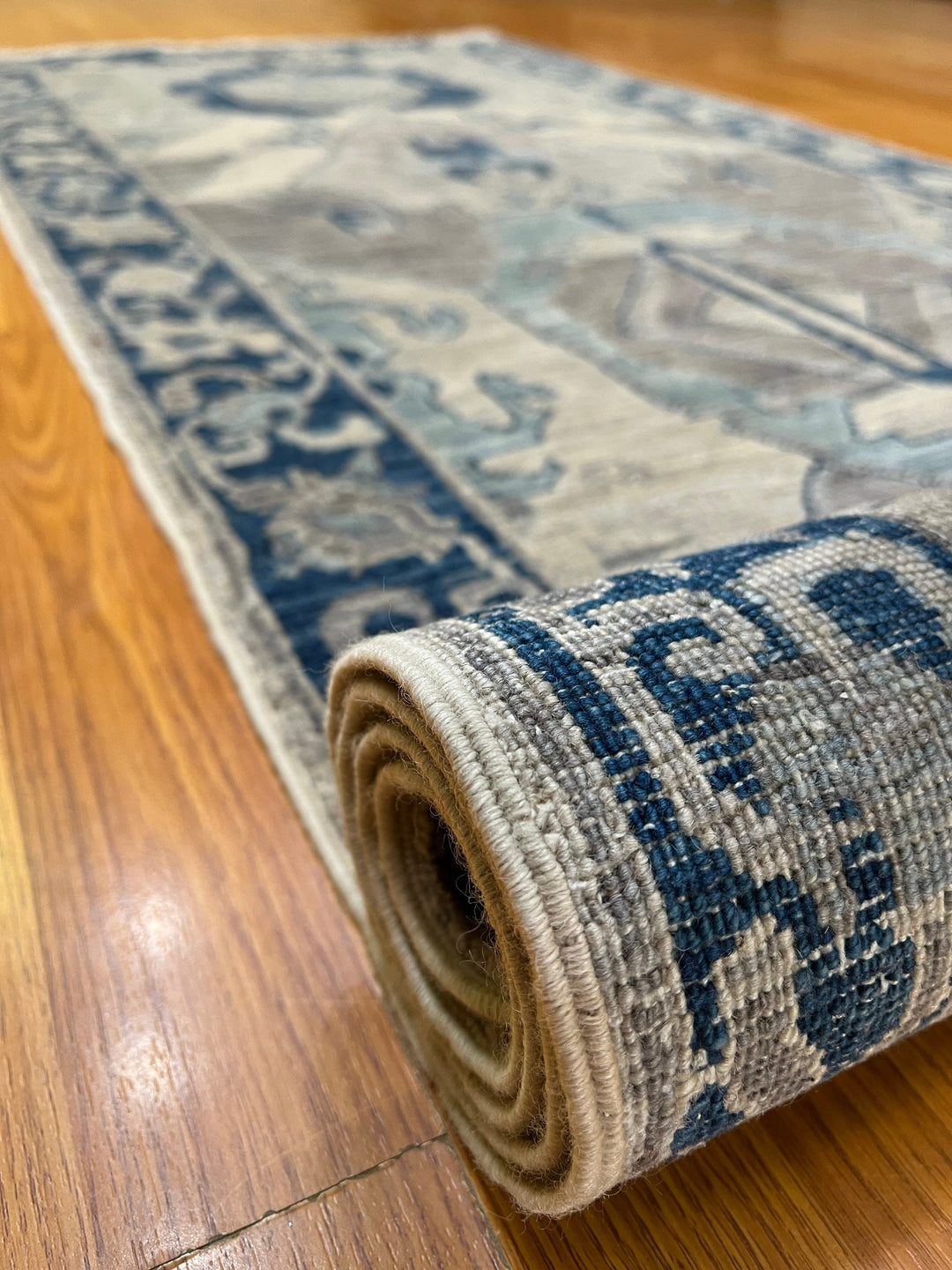 3x8 Ft Hand Knotted Runner Rug - Exquisite Runner Rug - Blue Afghan Rug - Hallway Runner Rug - Entryway Rug - Kitchen Rug - Home Decor Rugs-San Francisco Rugs--San Francisco Rugs