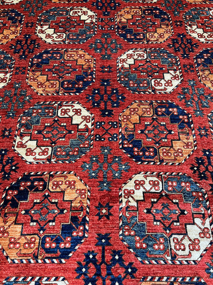9X12 RED ERSARI HAND KNOTTED ORIENTAL RUG-San Francisco Rugs--San Francisco Rugs