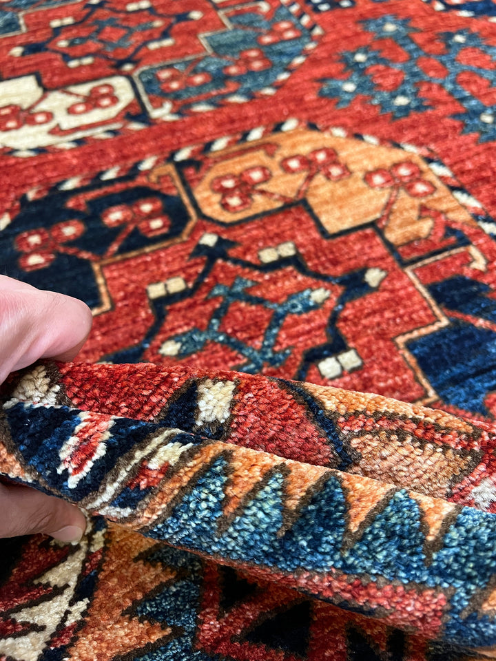 9X12 RED ERSARI HAND KNOTTED ORIENTAL RUG-San Francisco Rugs--San Francisco Rugs