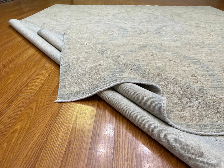 Vintage 8x10 Ft Hand Knotted Wool Rug - Muted Design, Wool Rug - Afghan Area Rug - Designer Bedroom Rug - Living Room Rug - Home Decor Rugs-San Francisco Rugs--San Francisco Rugs