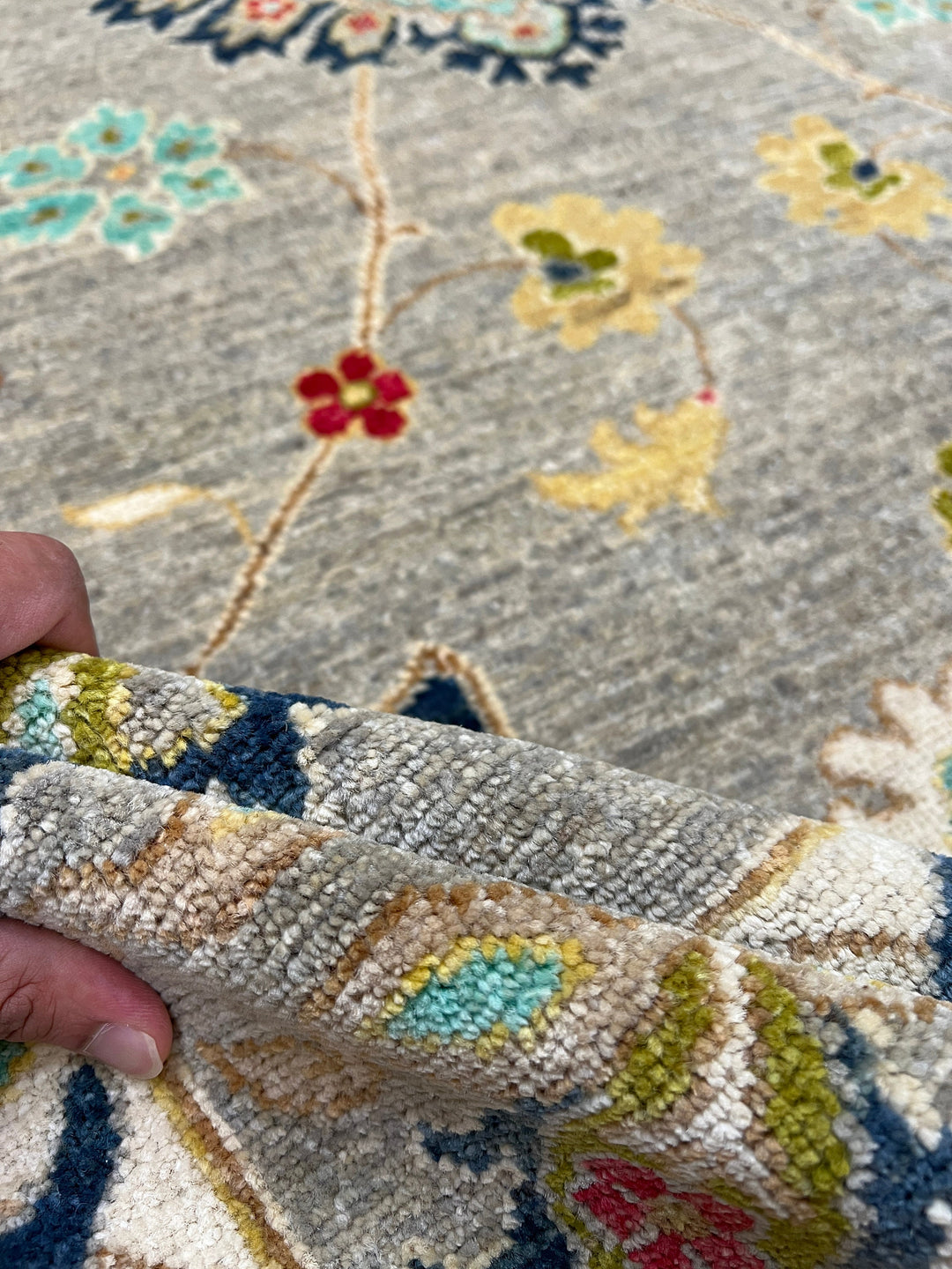 Gray 8x10 Ft Persian Suzani Rug - Hand Knotted Wool Rug - Area Rug For Bedroom - Dining Room Rug - Living Room Rug - Home Decor Rugs-San Francisco Rugs--San Francisco Rugs