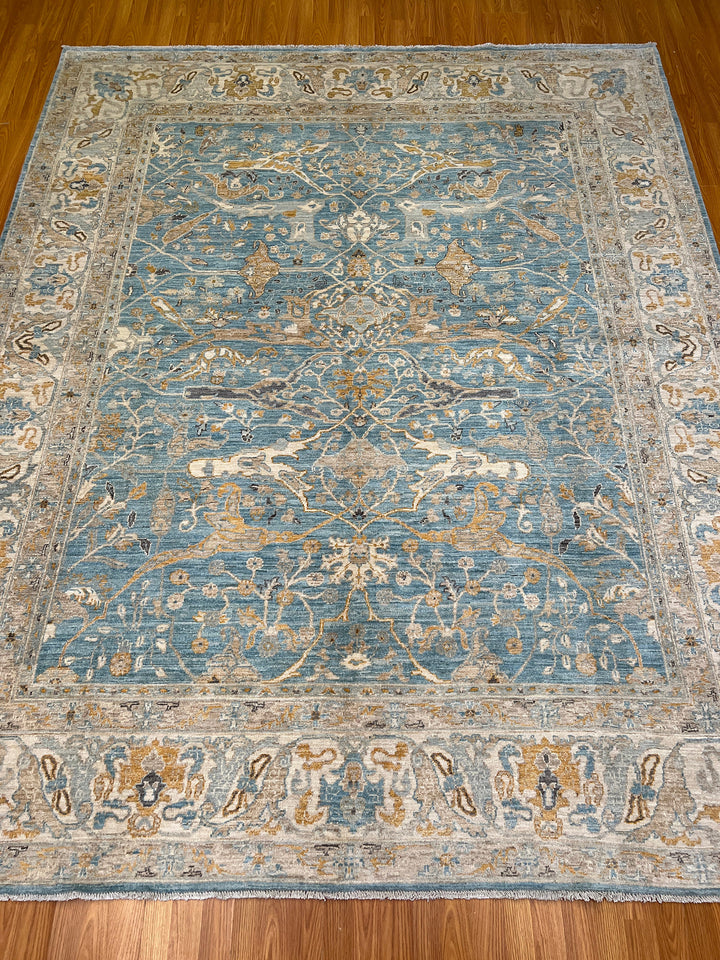 Blue 8x10 Ft Hand Knotted Wool Rug - Tribal Bidjar Rug - Afghan, Area Rug - Soft Color Bedroom Rug - Living Room Rug - Dining Room Rugs-San Francisco Rugs--San Francisco Rugs