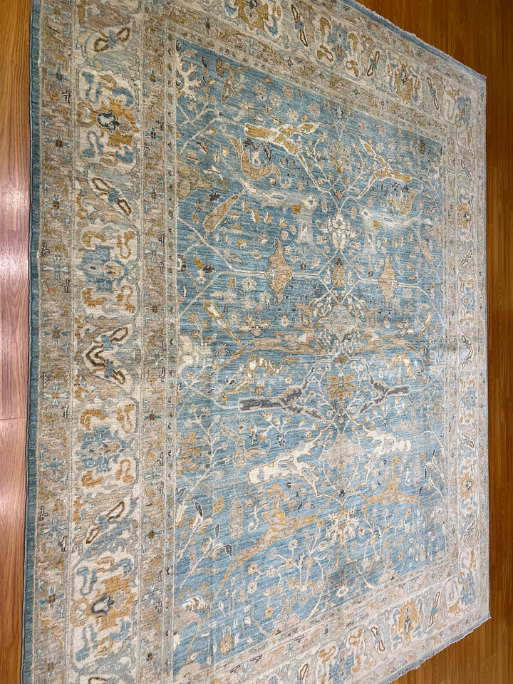 Blue 8x10 Ft Hand Knotted Wool Rug - Tribal Bidjar Rug - Afghan, Area Rug - Soft Color Bedroom Rug - Living Room Rug - Dining Room Rugs-San Francisco Rugs--San Francisco Rugs