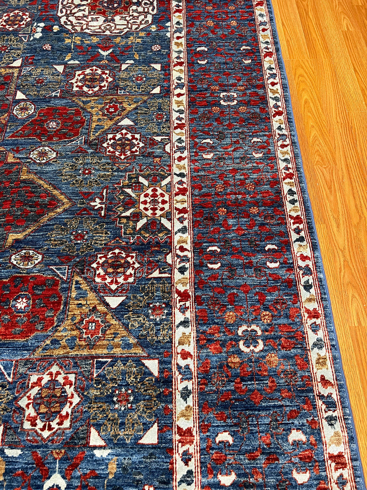 9X12 WOOL & SILK MULTICOLOR MAMLUK HAND KNOTTED RUG-San Francisco Rugs--San Francisco Rugs