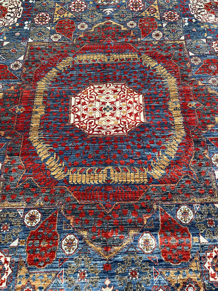 9X12 WOOL & SILK MULTICOLOR MAMLUK HAND KNOTTED RUG-San Francisco Rugs--San Francisco Rugs