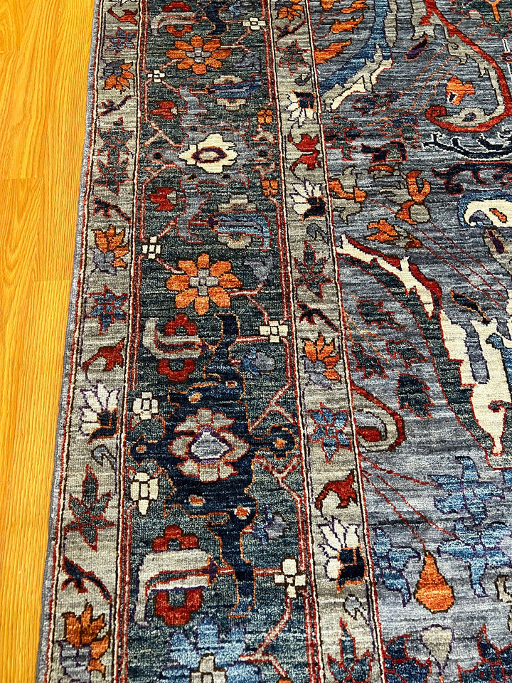 9X12 GRAY GREEN BIJAR TRADITIONAL HAND KNOTTED RUG-San Francisco Rugs--San Francisco Rugs
