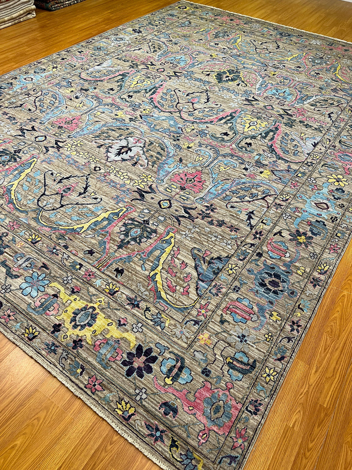 10x14 GREY BIJAR HAND KNOTTED AFGHAN RUG-San Francisco Rugs--San Francisco Rugs