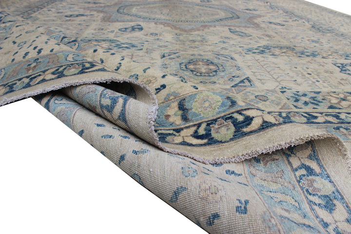 10x14 Ft BEIGE TURKISH MAMLUK HAND KNOTTED RUG-San Francisco Rugs--San Francisco Rugs