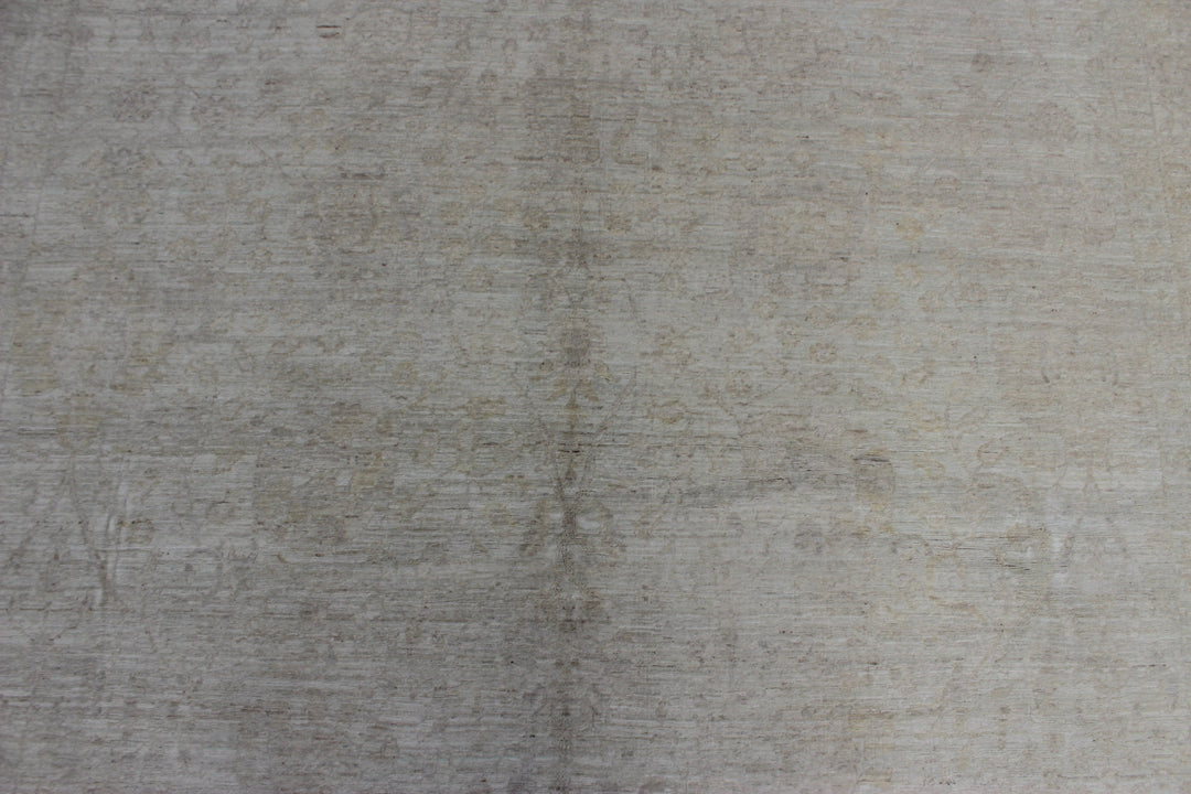 8X10 ABSTRACT MUTED BEIGE HIGH QUALITY HAND KNOTTED AFGHAN RUG-San Francisco Rugs--San Francisco Rugs