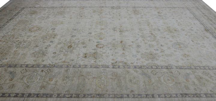 15X22 FT MUTED HAND KNOTTED VINTGE OUSHAK RUG-San Francisco Rugs--San Francisco Rugs