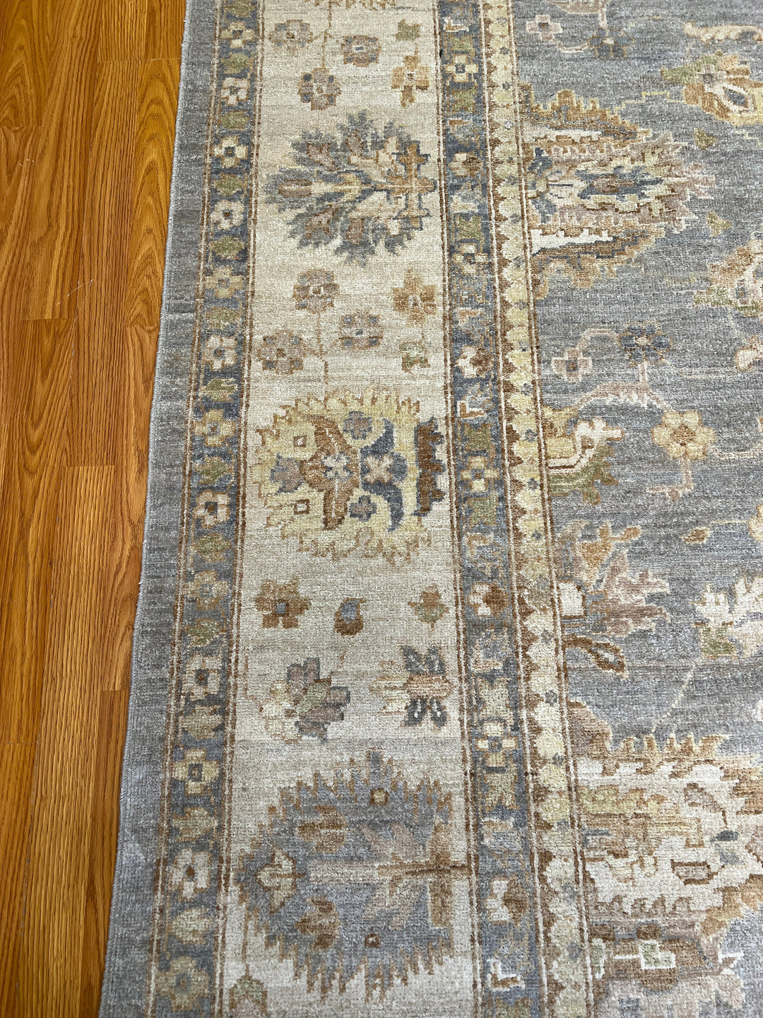 9X12 GRAY TURKISH OUSHAK HAND KNOTTED RUG-San Francisco Rugs--San Francisco Rugs