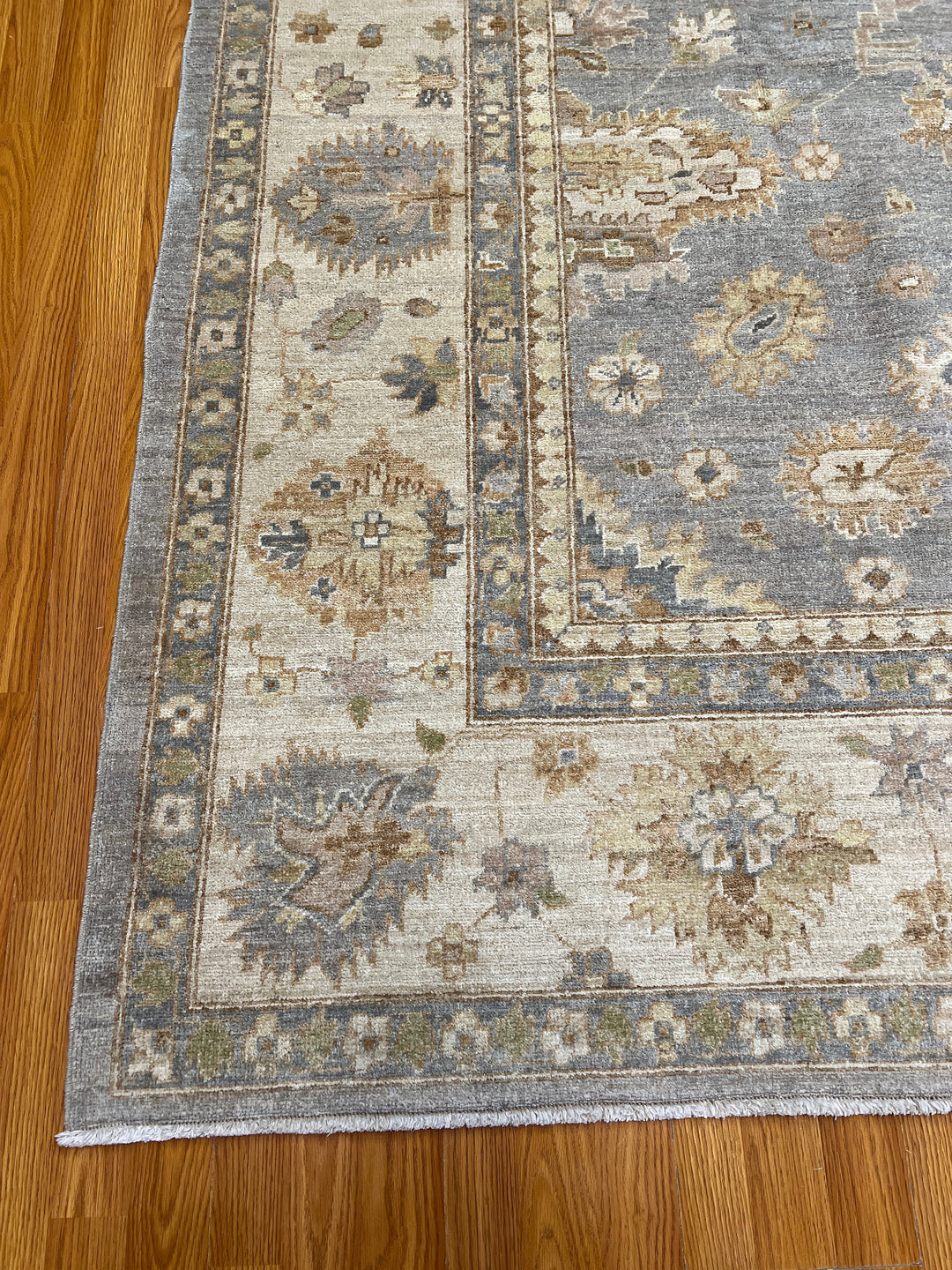 9X12 GRAY TURKISH OUSHAK HAND KNOTTED RUG-San Francisco Rugs--San Francisco Rugs