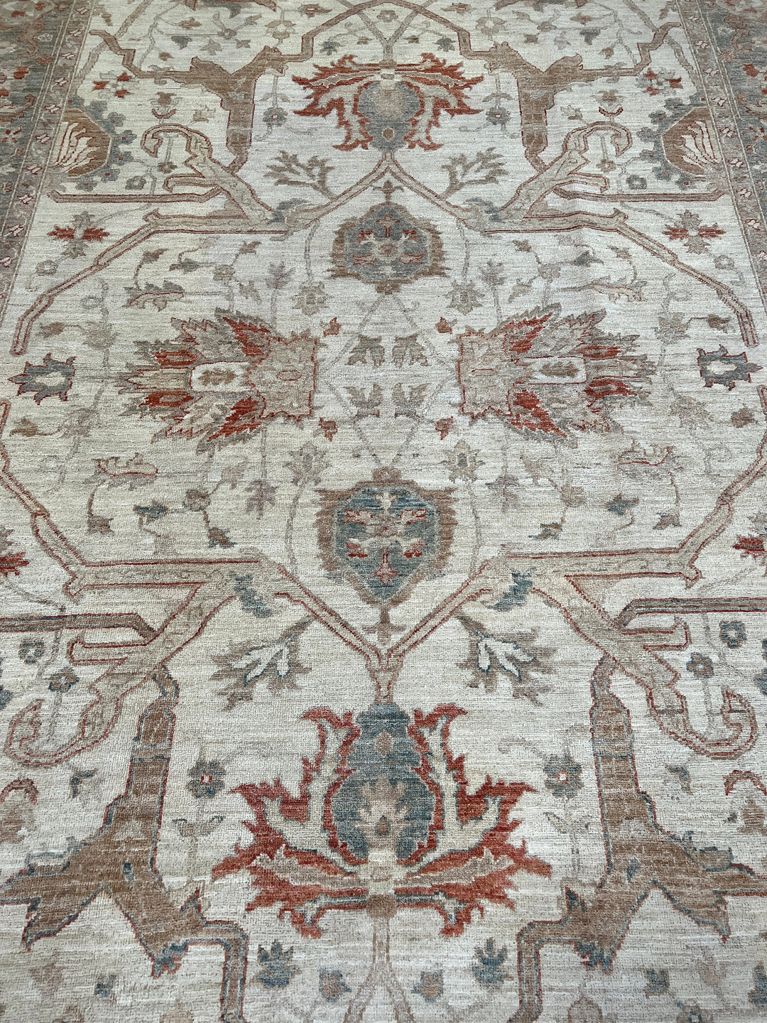 7X10 BEIGE BIJAR DESIGN HAND KNOTTED AFGHAN RUG-San Francisco Rugs--San Francisco Rugs