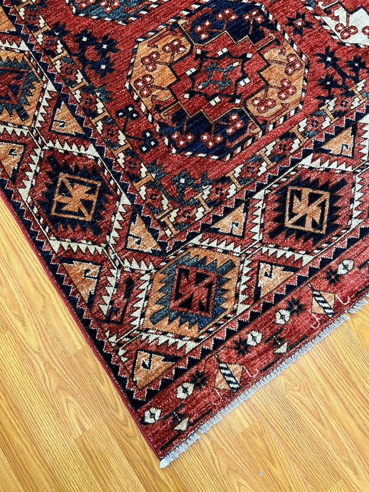 9X12 RED ERSARI HAND KNOTTED ORIENTAL RUG-San Francisco Rugs--San Francisco Rugs