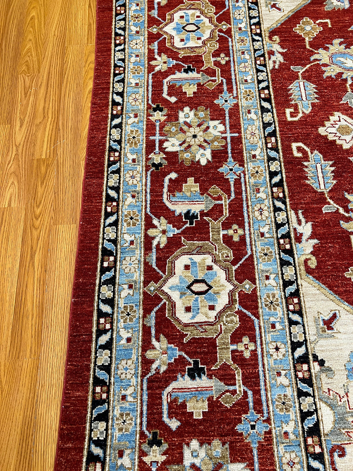 9X12 RED BEIGE SERAPI DESIGN HAND KNOTTED RUG-San Francisco Rugs--San Francisco Rugs