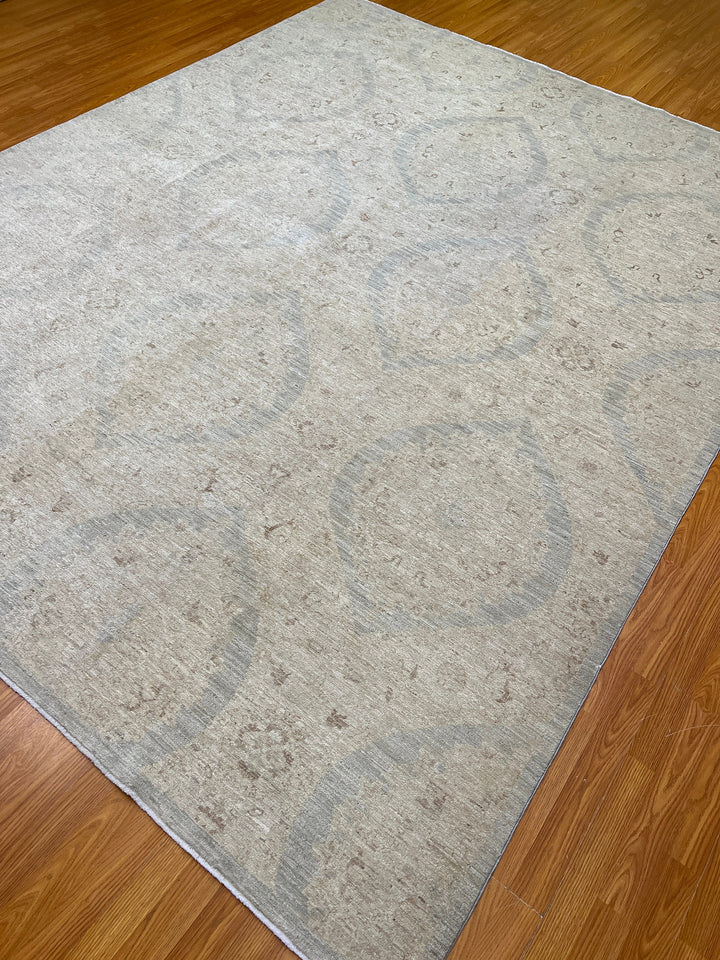 Vintage 8x10 Ft Hand Knotted Wool Rug - Muted Design, Wool Rug - Afghan Area Rug - Designer Bedroom Rug - Living Room Rug - Home Decor Rugs-San Francisco Rugs--San Francisco Rugs