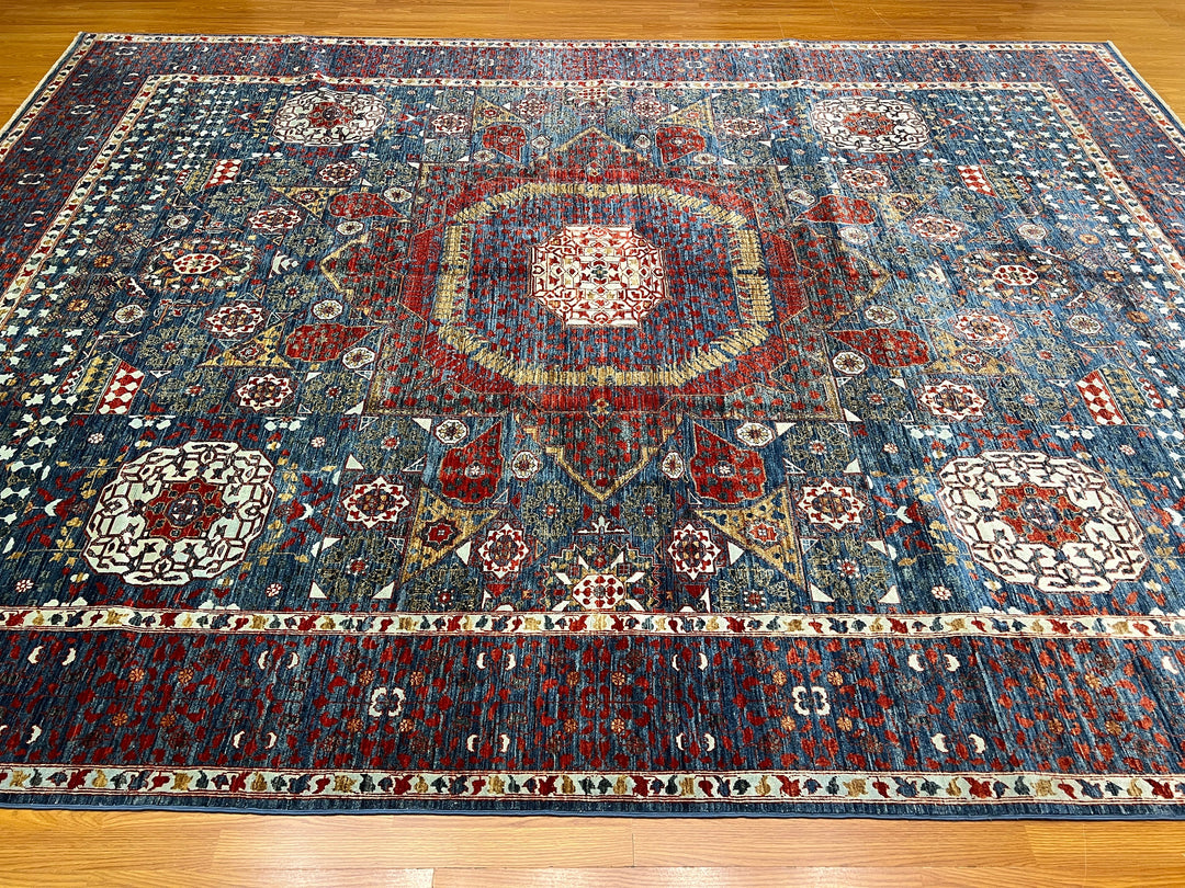 9X12 WOOL & SILK MULTICOLOR MAMLUK HAND KNOTTED RUG-San Francisco Rugs--San Francisco Rugs