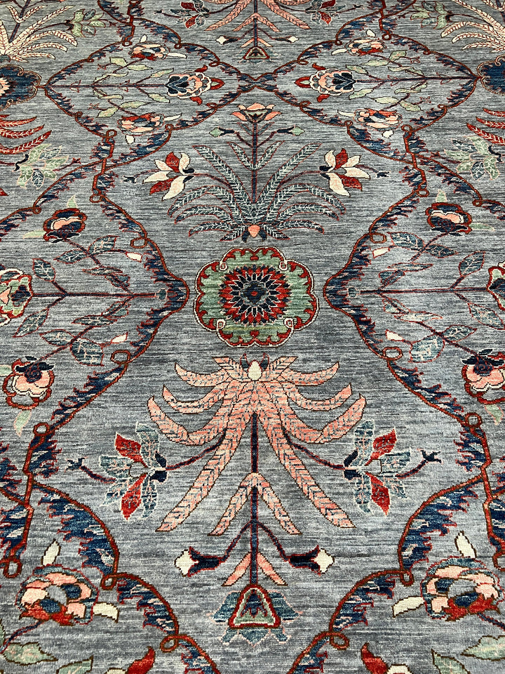 10x14 GREY MOGUL DEISGN HAND KNOTTED RUG-San Francisco Rugs--San Francisco Rugs