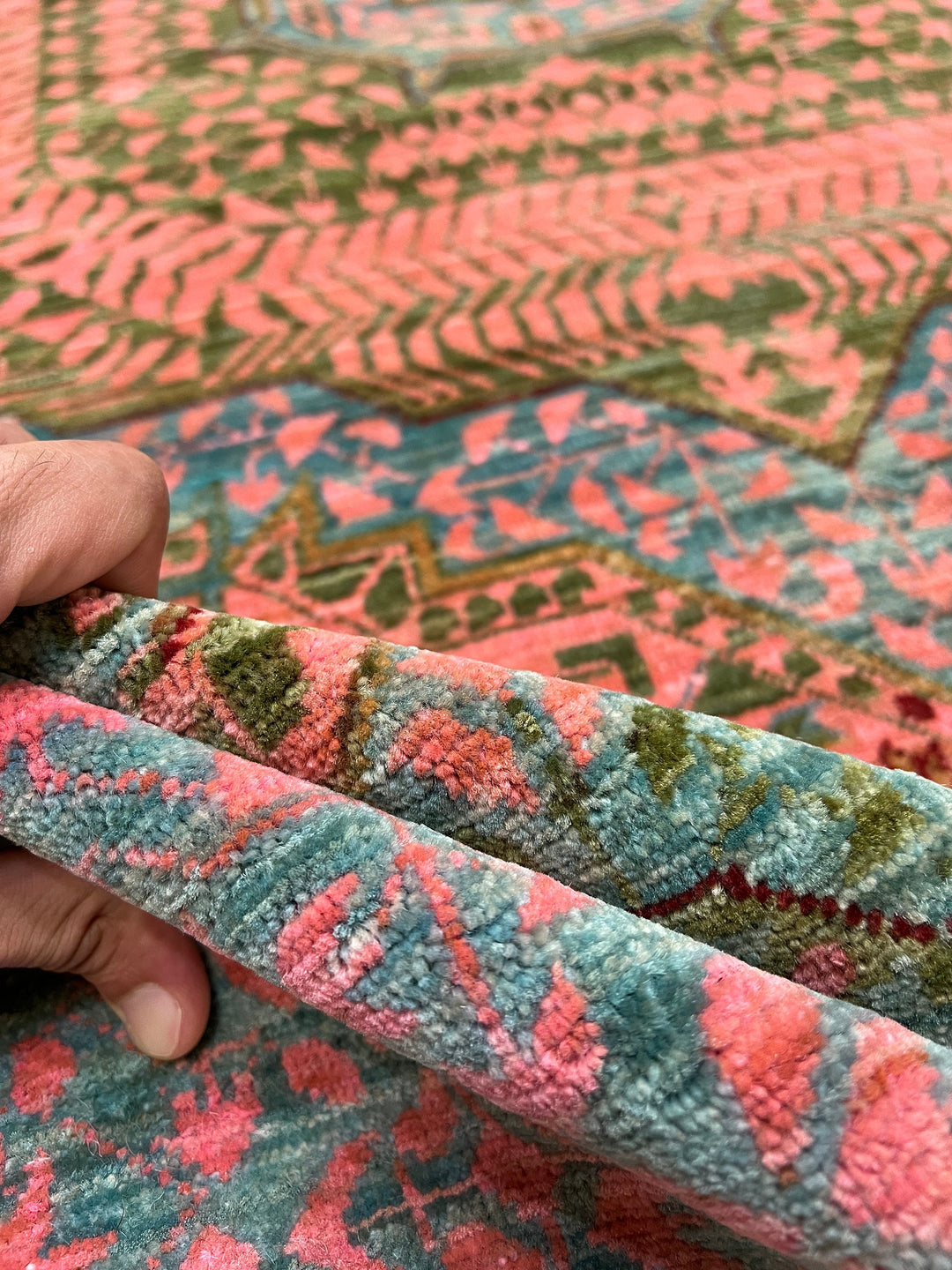 8X10 PINK MAMLUK HIGH QUALITY HAND KNOTTED RUG-San Francisco Rugs--San Francisco Rugs