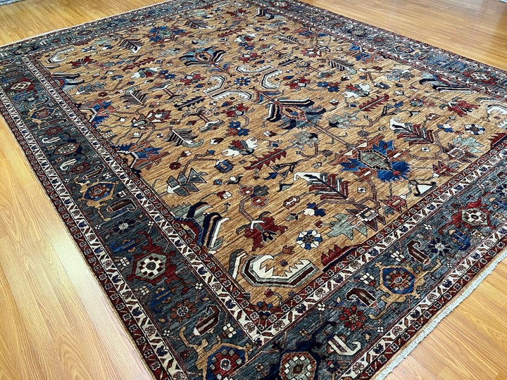 9X12 CAMEL GOLD SERAPI HAND KNOTTED RUG-San Francisco Rugs--San Francisco Rugs