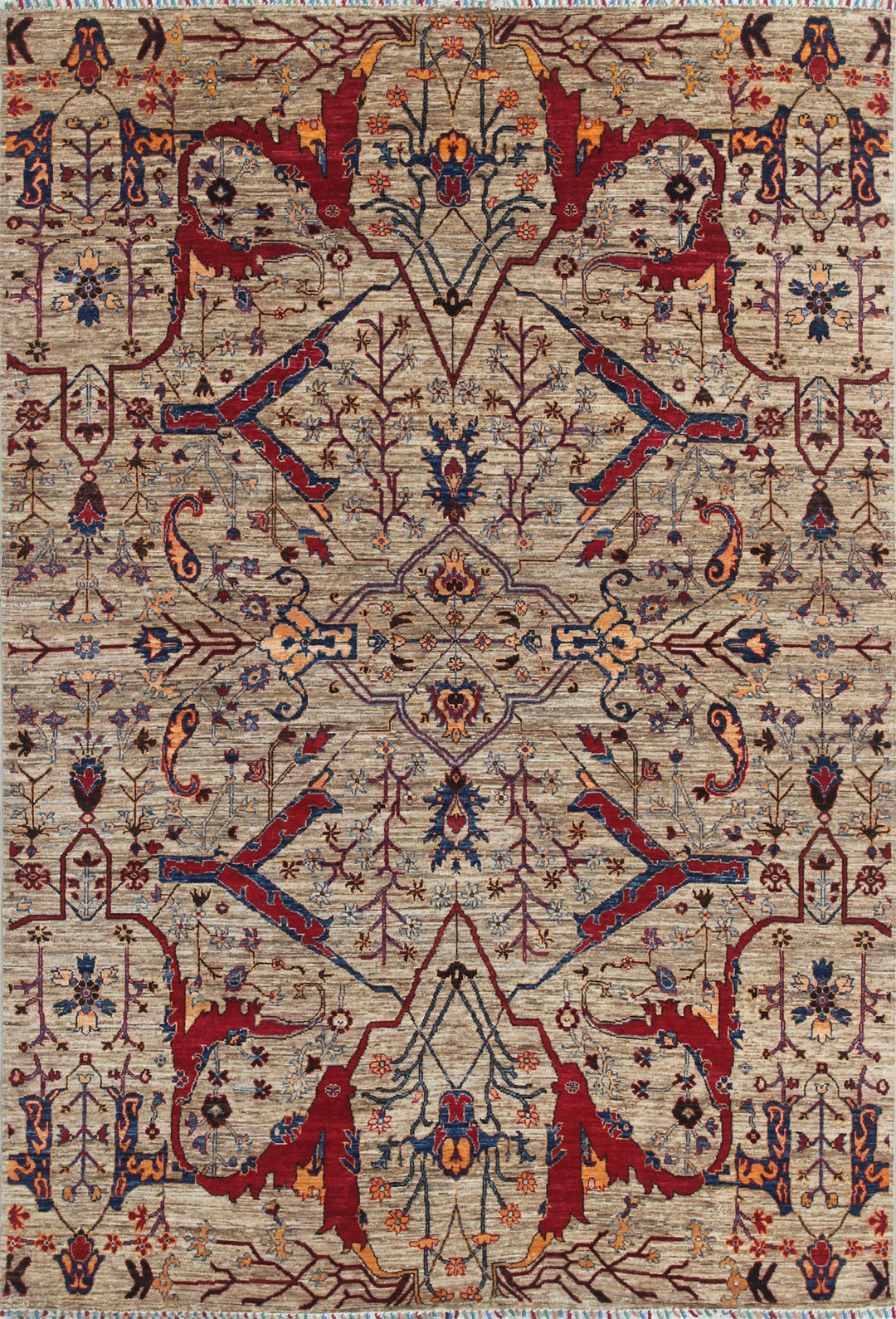 Natural Gray 6x8 Ft Hand Knotted Bidjar Rug - Transitional Area Rug - Afghan Wool Rugs - 6x8 Living Room Rug - Dining Room Rug - Home Decor-San Francisco Rugs--San Francisco Rugs