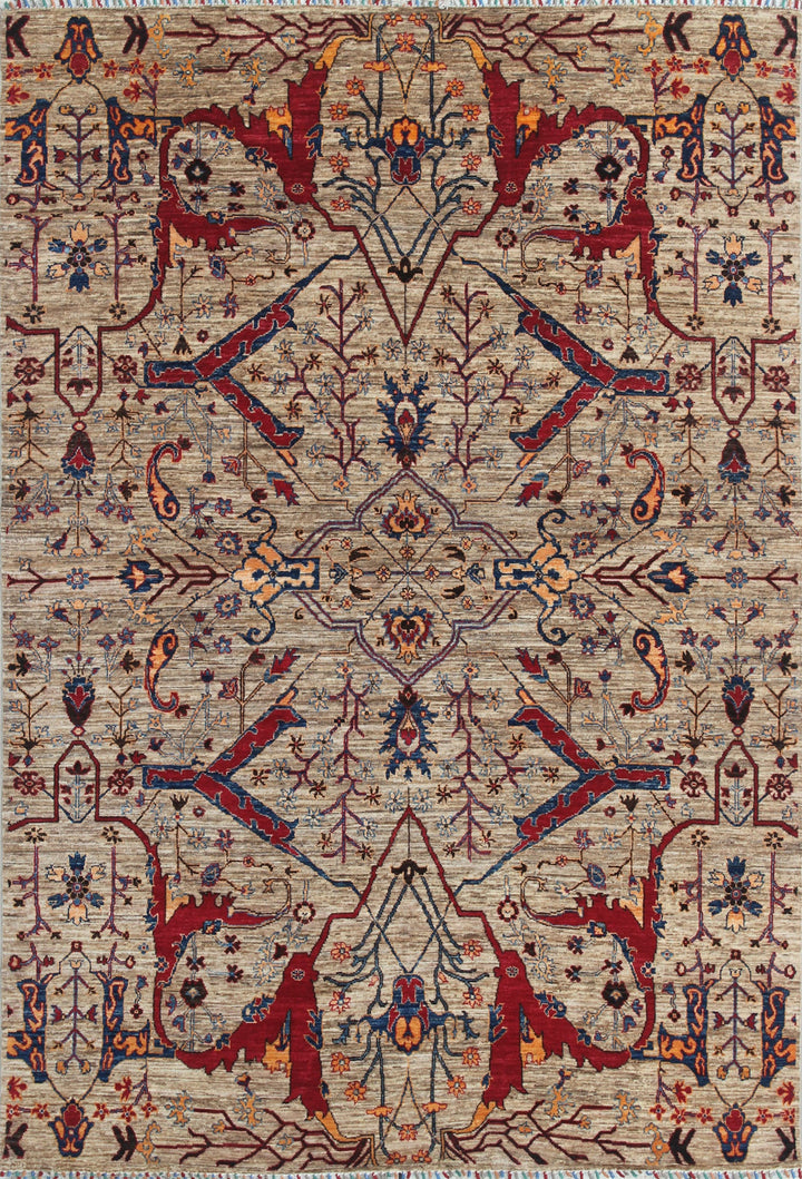 Natural Gray 6x8 Ft Hand Knotted Bidjar Rug - Transitional Area Rug - Afghan Wool Rugs - 6x8 Living Room Rug - Dining Room Rug - Home Decor-San Francisco Rugs--San Francisco Rugs