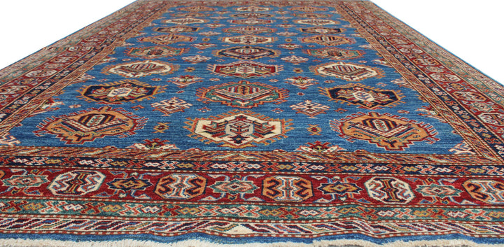 Tribal 6x9 Ft Hand Knotted Tribal Rug - Nomadic Shirvan Rug - Soft Wool Rug - Area Rug For Bedroom, Office, Living Room - Home Decor Rugs-San Francisco Rugs--San Francisco Rugs