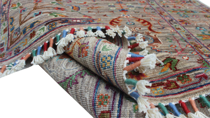 Natural Gray 5x7 Ft Hand Knotted Wool Rug - Afghan Area Rug - Soft Wool Rug - Small Area Rug For Office, Bedroom, Living Room - Home Decors-San Francisco Rugs--San Francisco Rugs