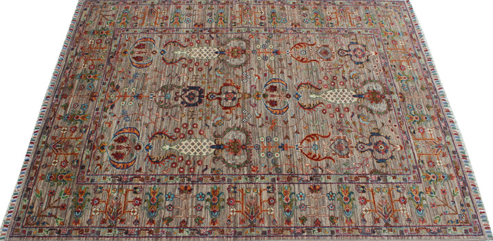Natural Gray 5x7 Ft Hand Knotted Wool Rug - Afghan Area Rug - Soft Wool Rug - Small Area Rug For Office, Bedroom, Living Room - Home Decors-San Francisco Rugs--San Francisco Rugs