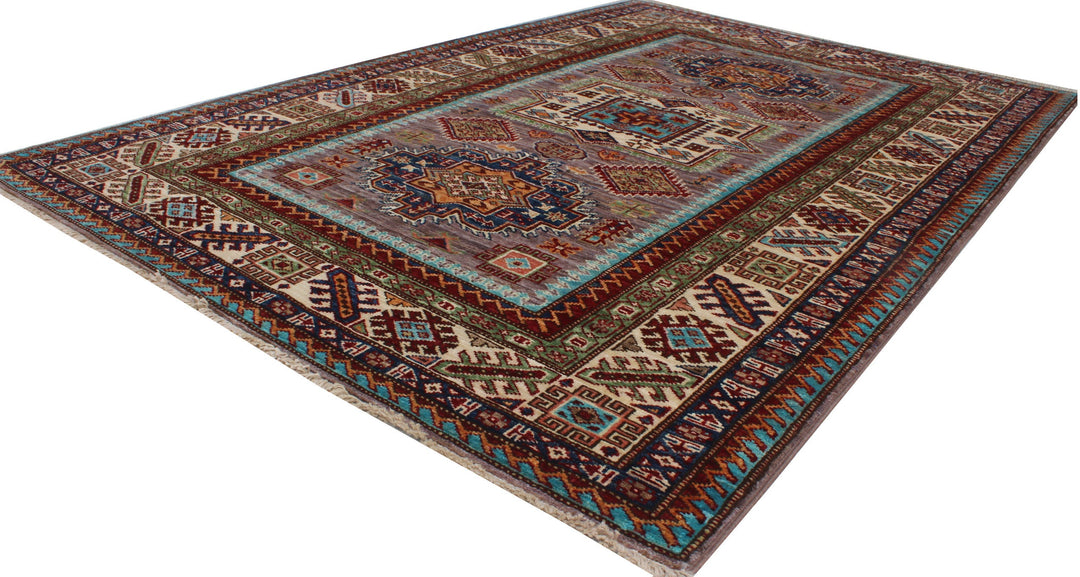 Tribal 4x6 Ft Hand Knotted Rug - Nomadic Shirvan Rug - Soft Plush Wool Rug - Entryway Rug - Small Office, Living Room, Rug - Home Decor Rugs-San Francisco Rugs--San Francisco Rugs