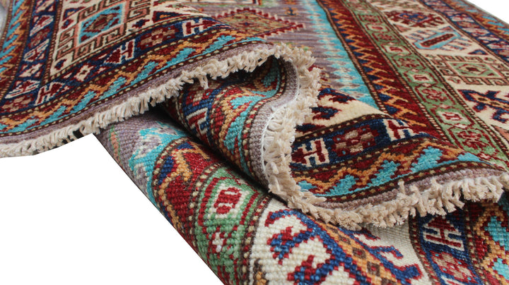 Tribal 4x6 Ft Hand Knotted Rug - Nomadic Shirvan Rug - Soft Plush Wool Rug - Entryway Rug - Small Office, Living Room, Rug - Home Decor Rugs-San Francisco Rugs--San Francisco Rugs
