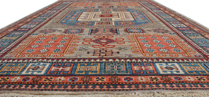 Gray 6x9 Ft Hand Knotted Tribal Rug - Plush, Soft Wool Rug - Medallion Design Rug - Small Bedroom Rug - Living Room Rug - Dining Room Rug-San Francisco Rugs--San Francisco Rugs