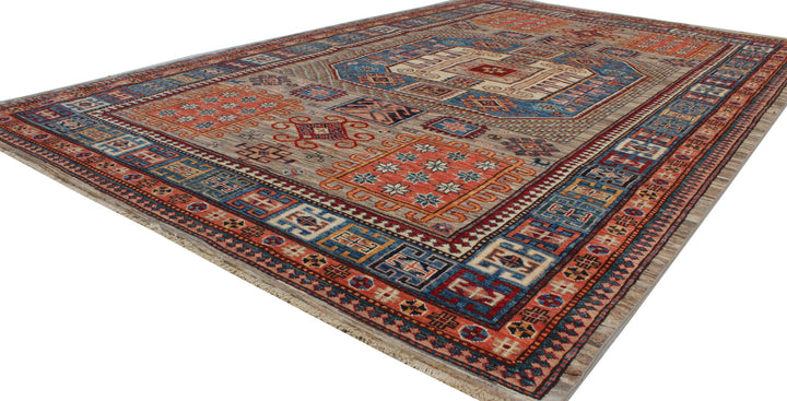 Gray 6x9 Ft Hand Knotted Tribal Rug - Plush, Soft Wool Rug - Medallion Design Rug - Small Bedroom Rug - Living Room Rug - Dining Room Rug-San Francisco Rugs--San Francisco Rugs