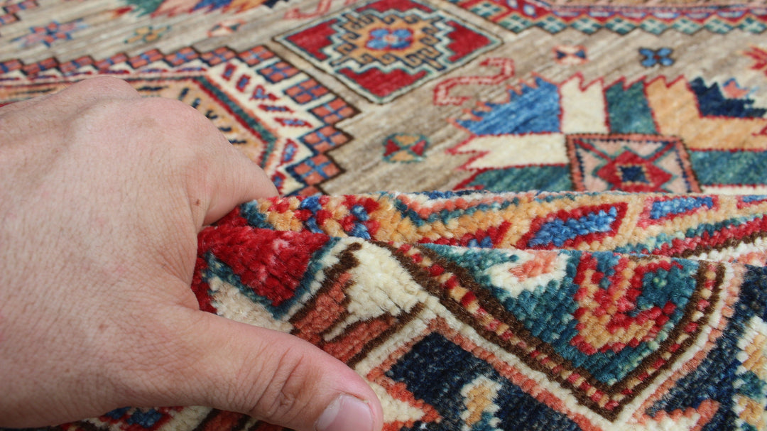 5'6x8'4 Ft Hand Knotted Rug - Geometric Design Rug - Tribal Afghan Rug - Natural Dye Wool Rug - Small Bedroom Rug - Dining Room Rug-San Francisco Rugs--San Francisco Rugs