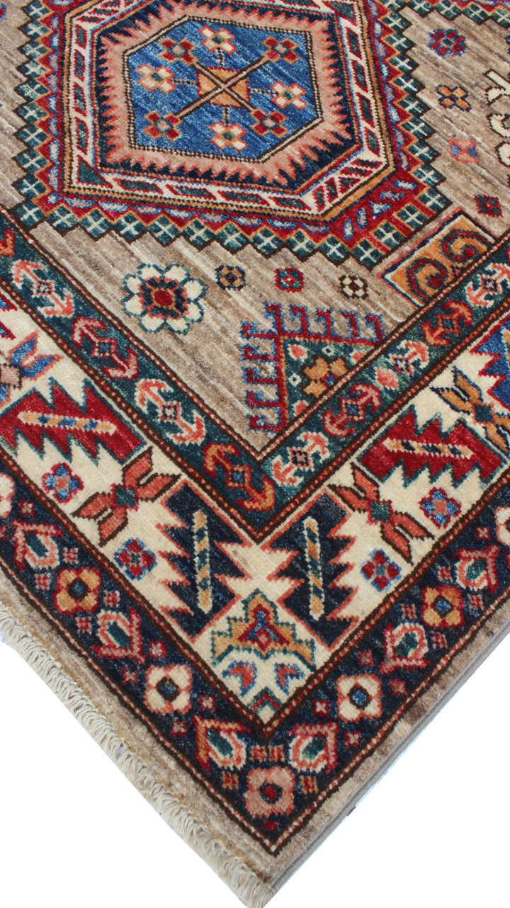5'6x8'4 Ft Hand Knotted Rug - Geometric Design Rug - Tribal Afghan Rug - Natural Dye Wool Rug - Small Bedroom Rug - Dining Room Rug-San Francisco Rugs--San Francisco Rugs