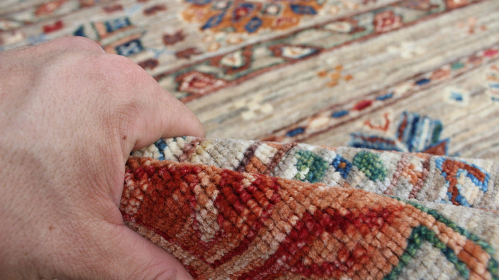 Tribal 5x7 Ft Hand Knotted Rug - Soft Plush Wool Rug - Gray Khoy Nomad Rug - Small Living Room Rug - Office Rug - Kids Room Rug-San Francisco Rugs--San Francisco Rugs