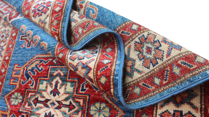 Blue 2'7x6'11 Ft Hand Knotted Wool Runner Rug - Soft Plush Wool Rug - 7 Feet Hallway Runner Rug - Entryway Runner Rug - Home Decor Rugs-San Francisco Rugs--San Francisco Rugs