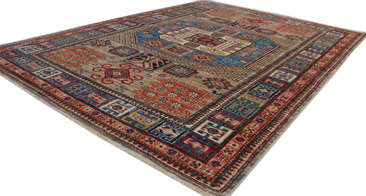 Gray 5x7 Ft Hand Knotted Tribal Rug - Medallion Design Rug - Natural Dye Wool Rug - Small 5x7 Area Rug For Dining Room, Living Room, Office-San Francisco Rugs--San Francisco Rugs