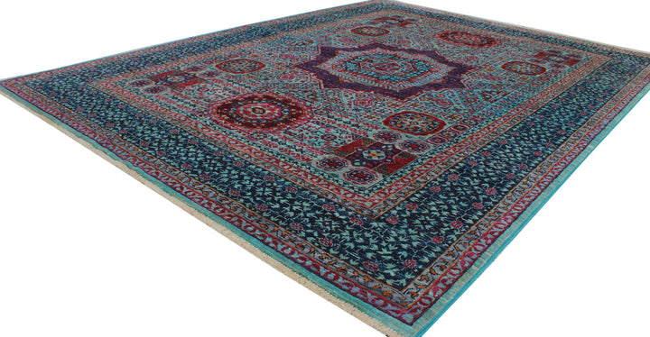 Blue 5x7 Ft Hand Knotted Mamluk Rug - Medallion Style Rug - Exquisite Design Rug - Plush Wool Rug - 5x7 Dining Room Rug - Living Room Rug-San Francisco Rugs--San Francisco Rugs