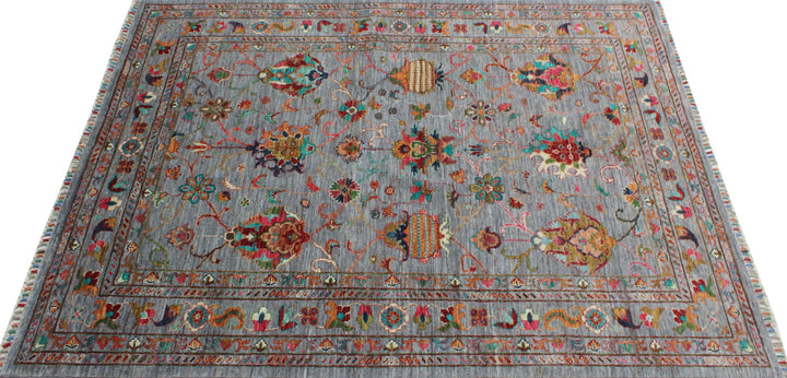 Gray 5x7 F Hand Knotted Rug - Natural Dye Wool Rug - Tribal Area Rug - Exquisite, Home Decor Rugs - 5x7 Office Rug - Bedroom Rug-San Francisco Rugs--San Francisco Rugs