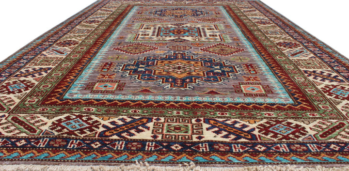 Tribal 4x6 Ft Hand Knotted Rug - Nomadic Shirvan Rug - Soft Plush Wool Rug - Entryway Rug - Small Office, Living Room, Rug - Home Decor Rugs-San Francisco Rugs--San Francisco Rugs