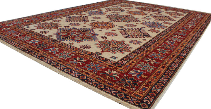 6x8 Ft Hand Knotted Rugs - Cream Red Tribal Rug - Soft Plush Wool Rug - Exquisite Design Rug - Bedroom Rug - Office Rug - Home Decor Rugs-San Francisco Rugs--San Francisco Rugs