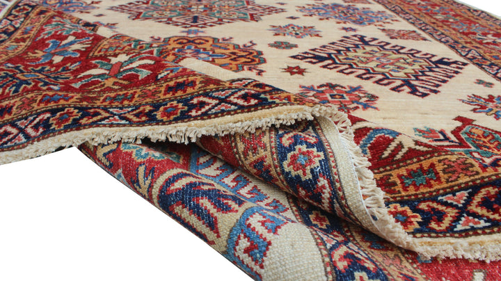 6x8 Ft Hand Knotted Rugs - Cream Red Tribal Rug - Soft Plush Wool Rug - Exquisite Design Rug - Bedroom Rug - Office Rug - Home Decor Rugs-San Francisco Rugs--San Francisco Rugs