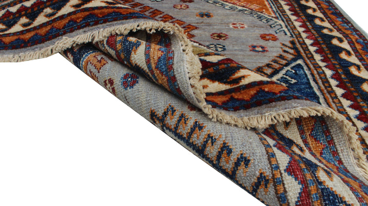 4x6 Ft Hand Knotted Gray Rug - Small Tribal Rug - Soft, Plush Wool Rug - Small Living Room Rug - Kitchen Rug - Entryway Rug - Home Decor Rug-San Francisco Rugs--San Francisco Rugs