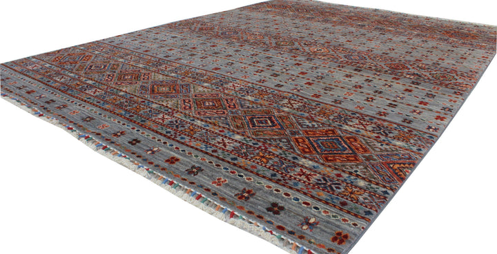 Gray 5'6x7'10 Ft Hand Knotted Rug - Afghan Khoy Nomad Rug - Tribal Area Rug - Soft Wool Rug - 6x8 Bedroom Rug - Office Rug - Living Room Rug-San Francisco Rugs--San Francisco Rugs