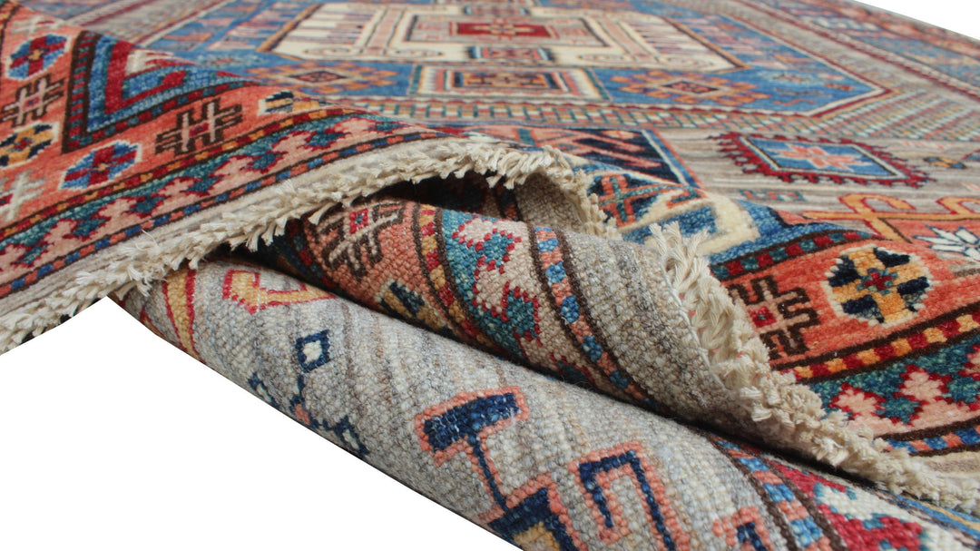 Gray 6x9 Ft Hand Knotted Tribal Rug - Plush, Soft Wool Rug - Medallion Design Rug - Small Bedroom Rug - Living Room Rug - Dining Room Rug-San Francisco Rugs--San Francisco Rugs