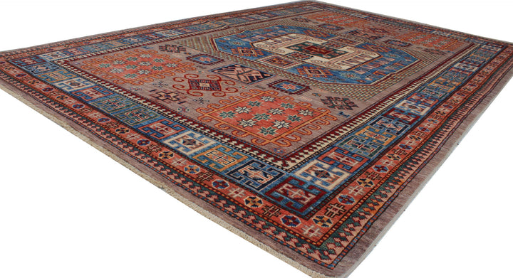 Geometric 5'7x8'4 Ft Hand Knotted Rug - Tribal Afghan Rug - Plush Wool Rug - 6x8 Dining Room Rug - Living Room, Office Rug - Home Decor Rugs-San Francisco Rugs--San Francisco Rugs
