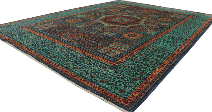 Pastel 6x8 Ft Hand Knotted Wool Rug - Blue Turquoise Rug - Mamluk, Medallion Rugs - Dining Room Rug - Living Room Rug - Area Rug For Office-San Francisco Rugs--San Francisco Rugs