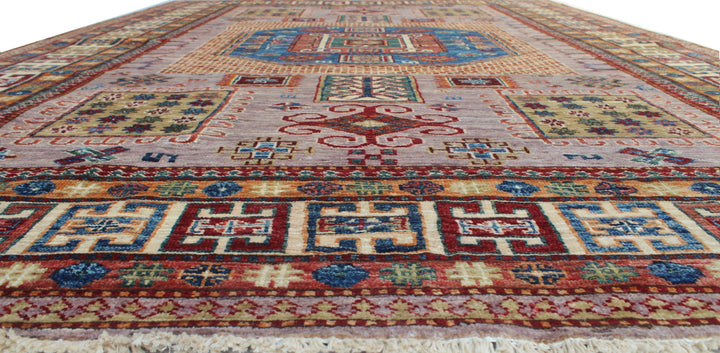 Tribal 5'6x7'10 Ft Hand Knotted Shirvan Rug - Oriental Afghan Rugs - Soft, plush Wool Rug - 6x8 Bedroom Rug - Living Room Rug - Office Rugs-San Francisco Rugs--San Francisco Rugs